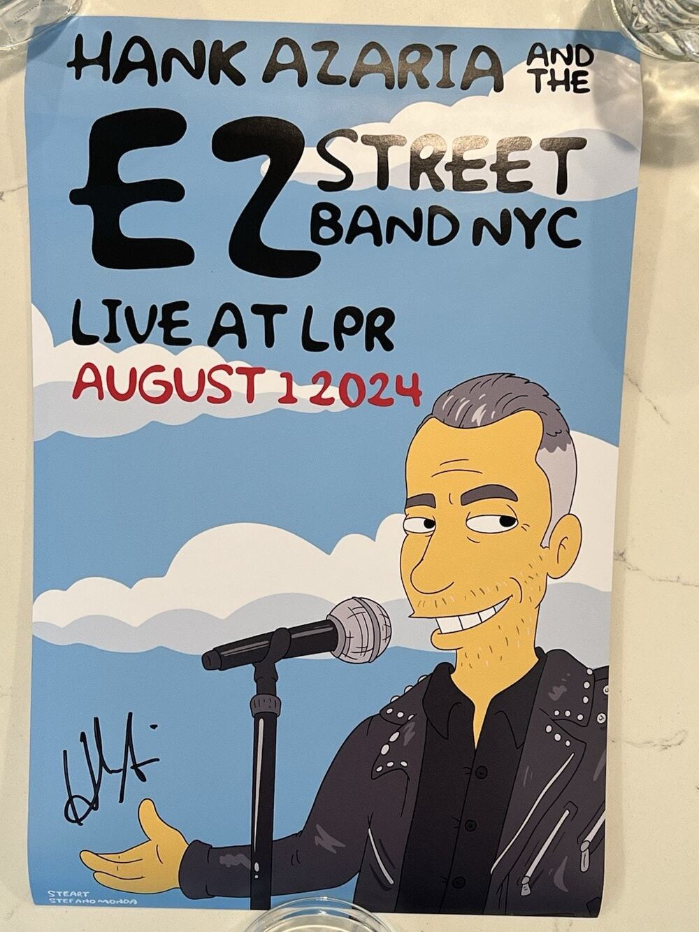 Hank Azaria & The EZ Street Band Simpson Inspired Signed 12x18 Poster Autograph2